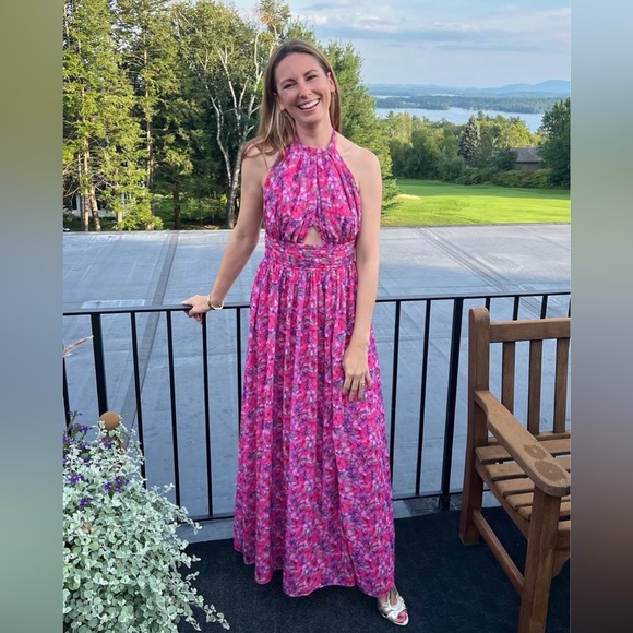 Lovers and Frends Hazel Gown in Liliana Floral Pink Size Large. - Picture 15 of 16